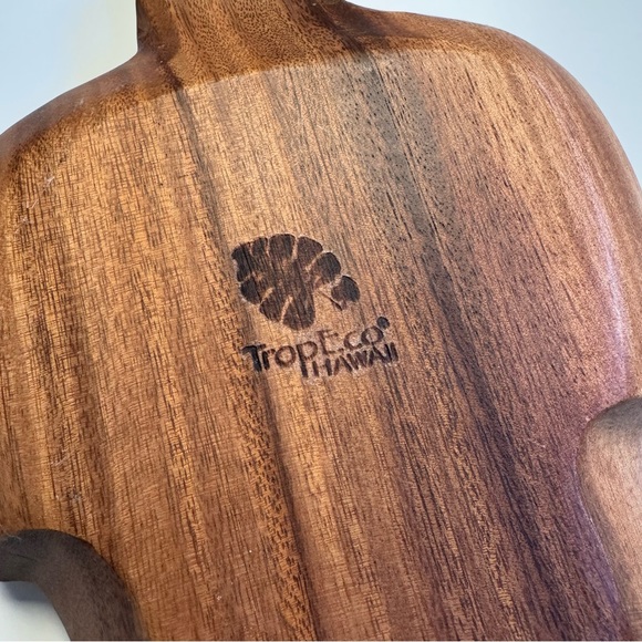 vintage hand carved wooden turtle bowl serving plate dish hand carved Hawaiian - Picture 4 of 9